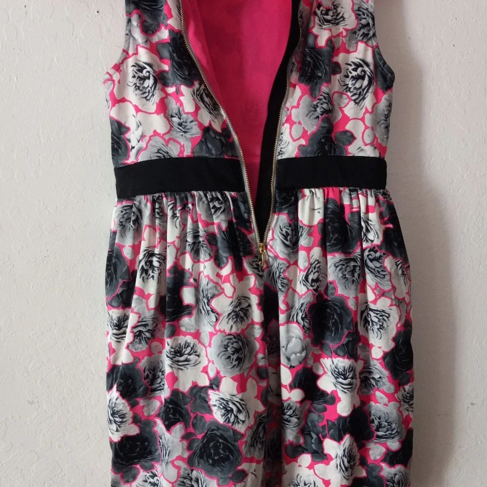 Juicy Couture GUC Girls Midi Dress Size 12 Black & Dark Pink - Picture 10 of 10